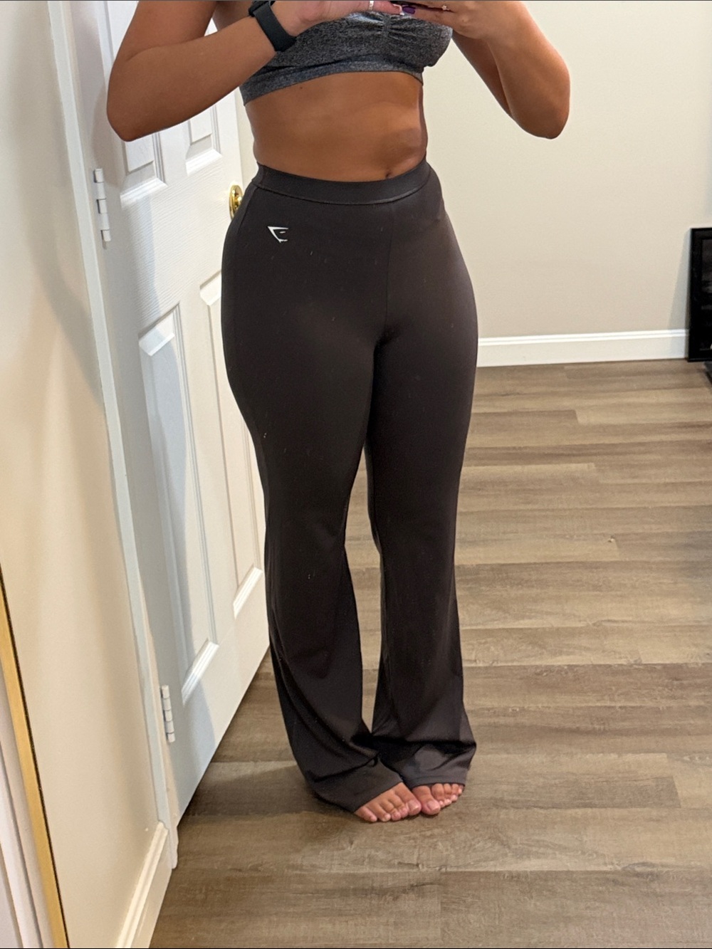 Gymshark Black High-Waist Bootcut Flare Pants